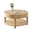 Table basse avec rangement double, table basse ronde avec rangement et compartiment caché