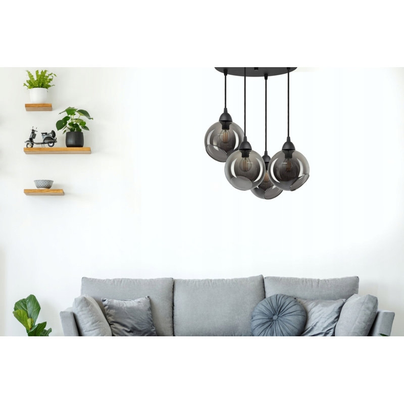 Beacsfield 4 - Light Cluster Pendant, Graphite