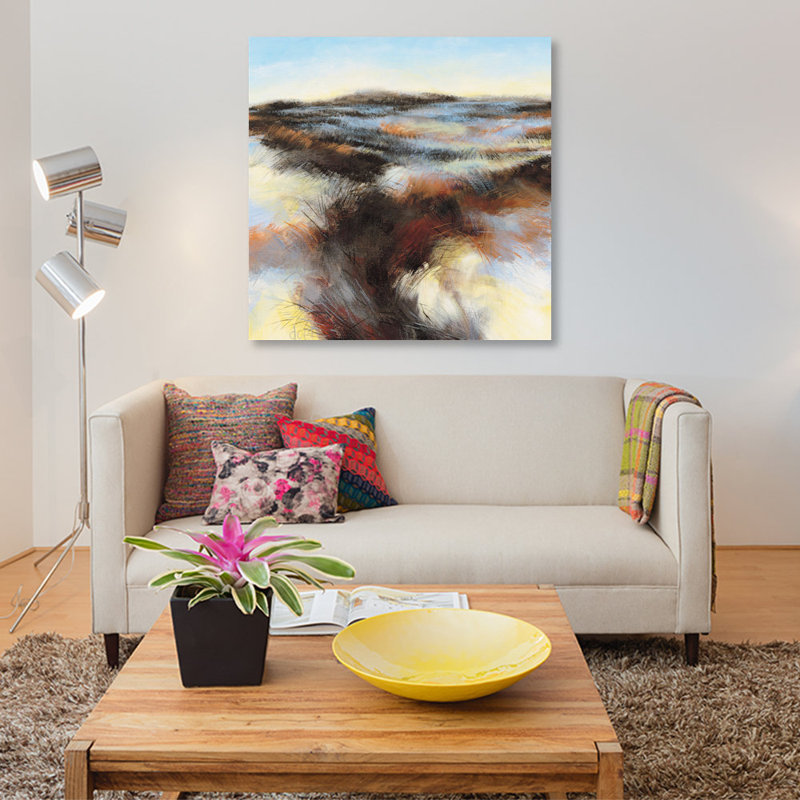 « dunes ii », impression sur toile, H 18 po x l 18 po x P 1,5 po, Pas de tapis, Toile tendue