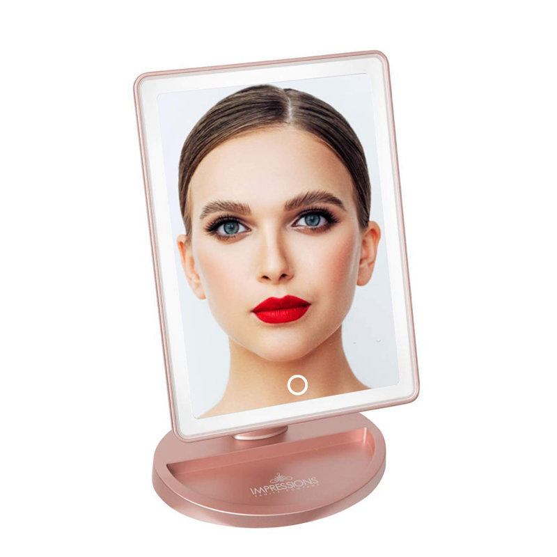 Miroir de maquillage tactile Touch Infinity, Or rose