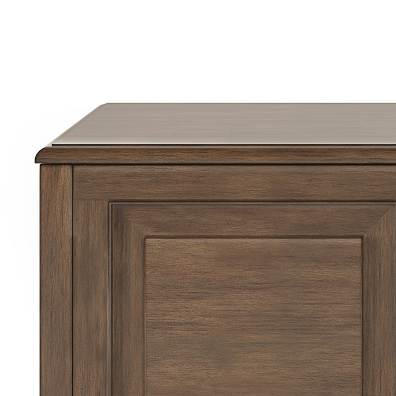Coffre de rangement en bois brun vieilli Connaught
