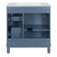 Meuble-lavabo de 30 po avec lavabo en céramique, petite armoire de salle de bain, armoire moderne avec 2 tiroirs et tablette réglable-327012408