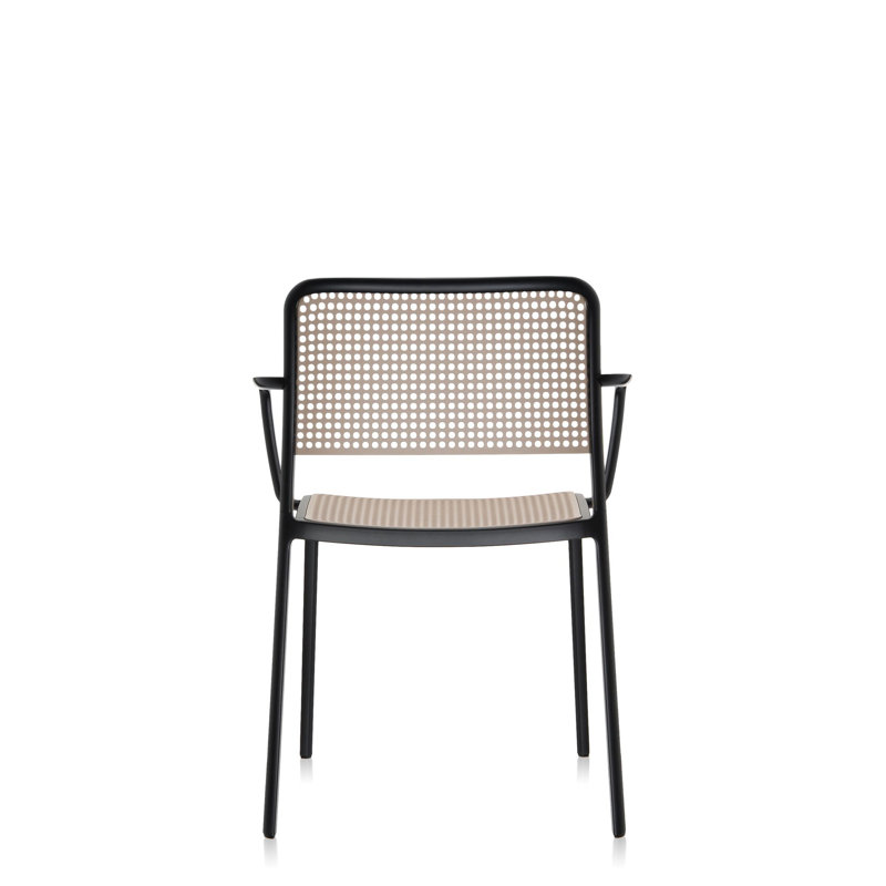 Chaise d'appoint Audrey, Sable, Acier peint en noir