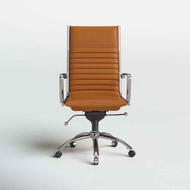 Naida Task Chair, Chrome, Dark Caramel