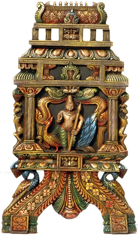 The Warrior God Karttikeya (Tenture murale)