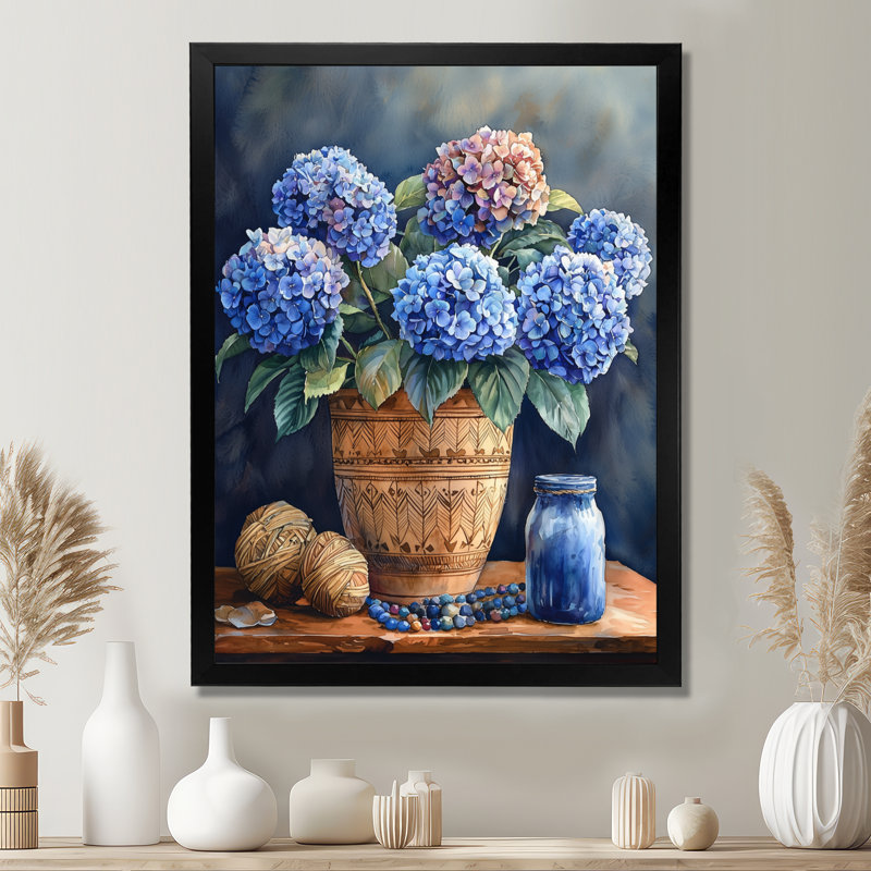 Hausmann - Floral Wall Art Prints, H 20 po x l 12 po, Reproduction encadrée d'une seule photo, Noir, noir, noir, noir