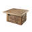 Square Concrete and Stone Propane and Natural Gas Smokeless Fire Pit Table
