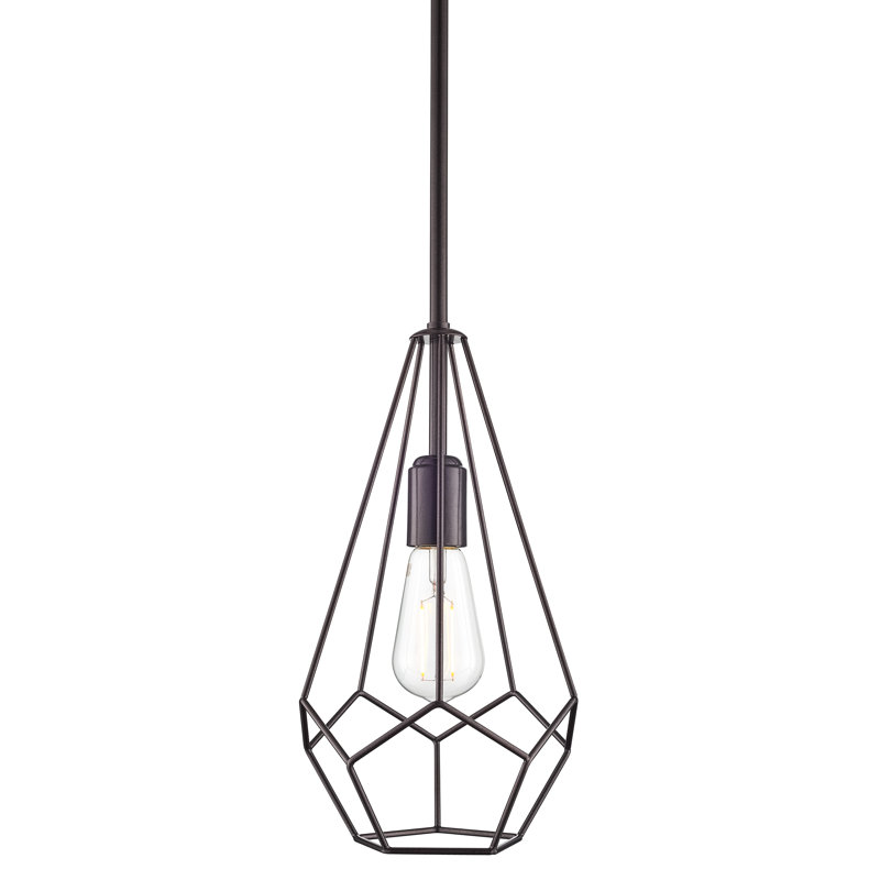 Luminaire suspendu géométrique 1 lumière Shoreditch, Bronze foncé