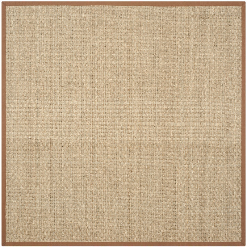 Delapena Solid Colour Hand Woven Area Rug, Square 183 cm