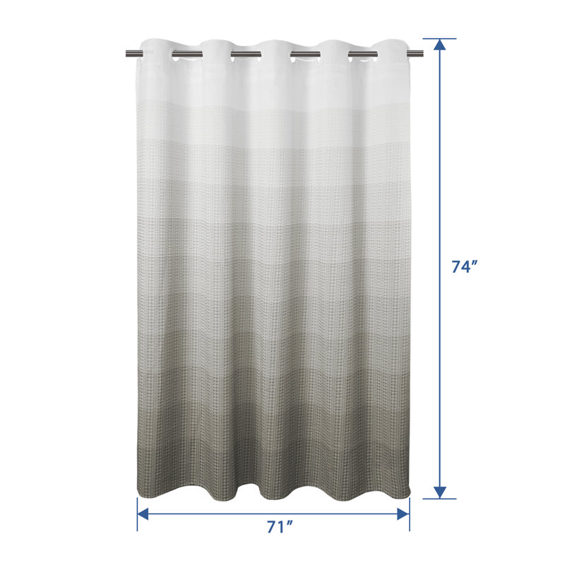 Douche ombrée sans crochet avec doublure encliquetable, Gris