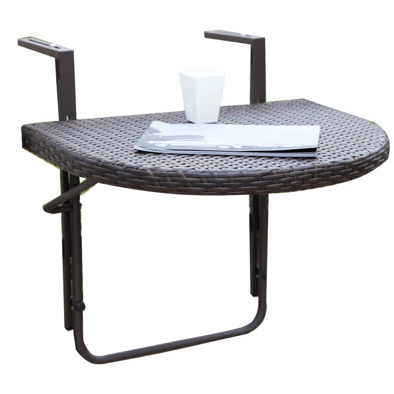 Wicker Folding Outdoor Balcony Table , 60cm cm W 50cm cm D