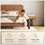 Structure de grand lit, lit plateforme rembourré moelleux avec tête de lit réglable en hauteur, structure robuste et lattes, conception silencieuse, compatible avec les matelas sans ressorts, facile à assembler, brun-1853059637-1853059638