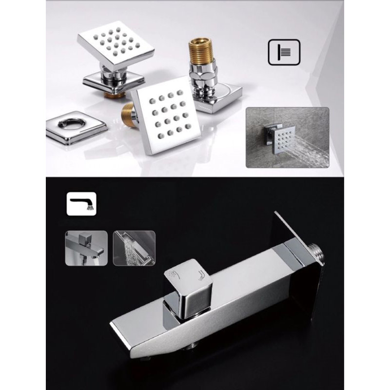 Brushed nickel shower valve with precise temperature control and anti-scald safety features