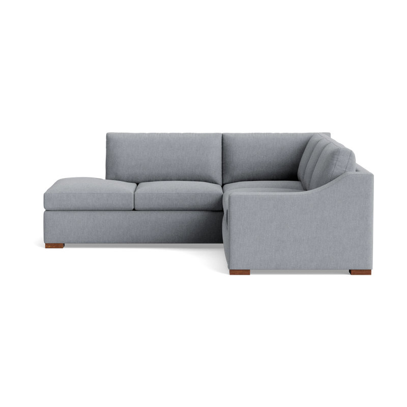 Lucca Corner Sectional, Performance Weave - Zinc, Left Hand Facing