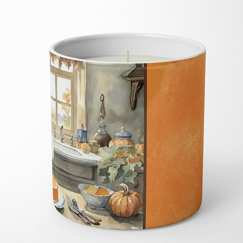 Bougie parfumée Pumpkin Pie avec support en céramique