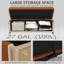 Modern 46" Bouclé Upholstered Storage Bench with Solid Wood Base & Hidden Compartment-129026613