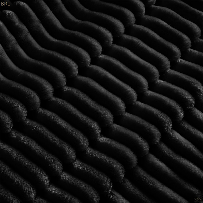 Repose-pieds Gisele, Velours côtelé noir