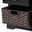 44" Wide Shoe Storage Bench with Cushion Entryway Bench Storage Bench with 3 Drawers and 3 Rattan Baskets-100649656
