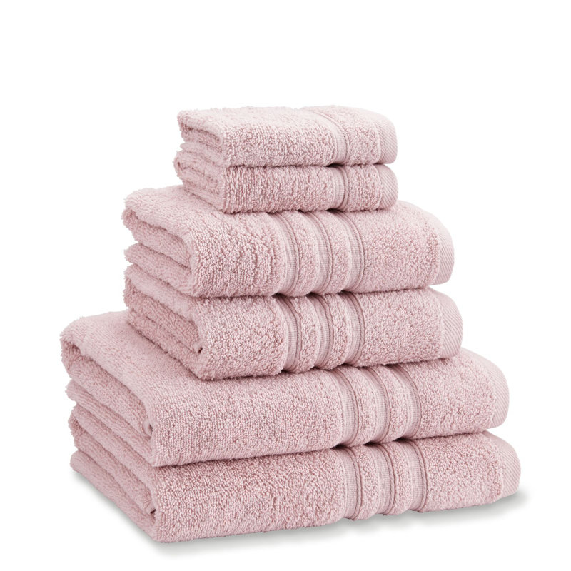 Zero Twist 100% Cotton 6-Piece Towel Bale, Pink