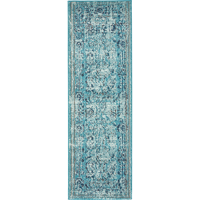 Colfin Washable Floral Indoor Rug, Runner 2'2" x 6'9"
