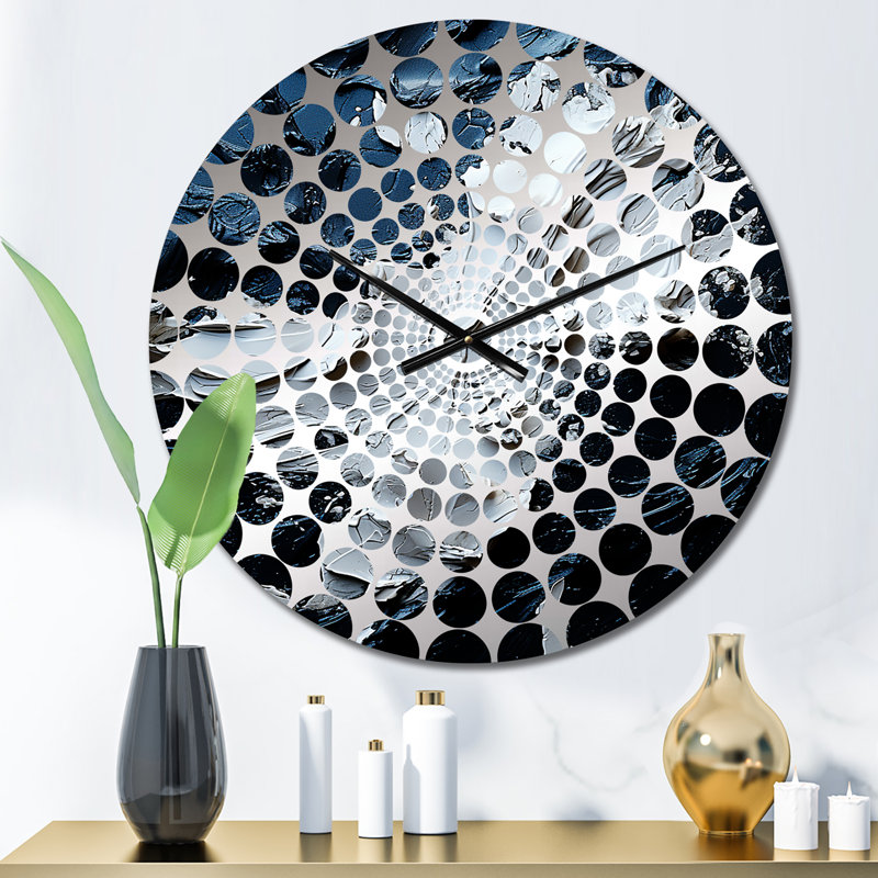 Willisca - Horloge murale peinture abstraite, Médium