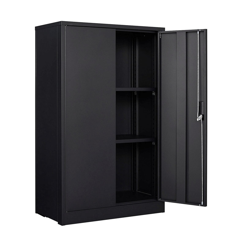 Metal Storage Cabinet With Locking Doors And Adjustable Shelf, Folding Filing Storage Cabinet , Folding Storage Locker Cabinet For Home Office,School,Garage