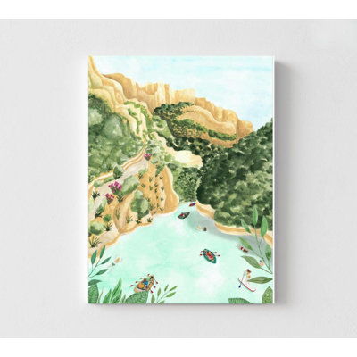 «Scenic Canyon River», reproduction d'art encadrée personnalisable par Karen Menzenbach