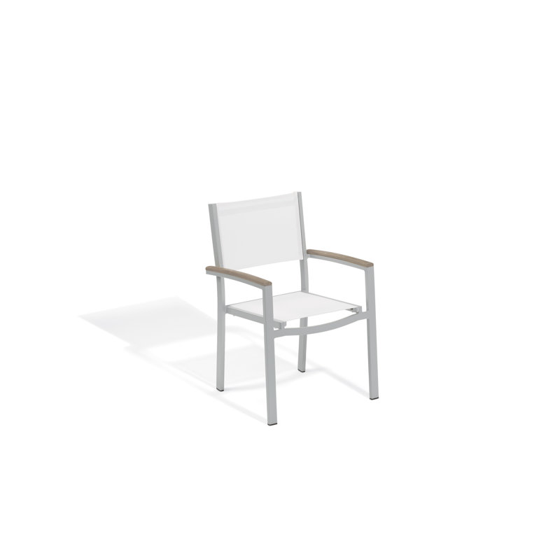 Travira Stacking Patio Dining Chair, Bellows, Flint, Tekwood Vintage