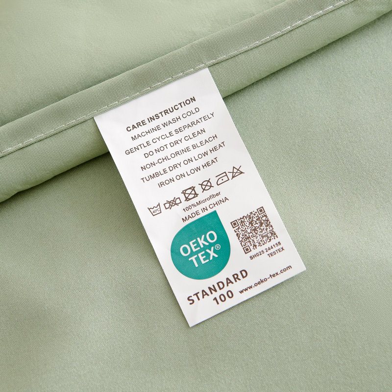 Green Tufted Bedding Duvet Cover Set Soft Botanical Palm Leaf Pattern Bed Set, Twin Duvet Cover + 1 Pillowcase