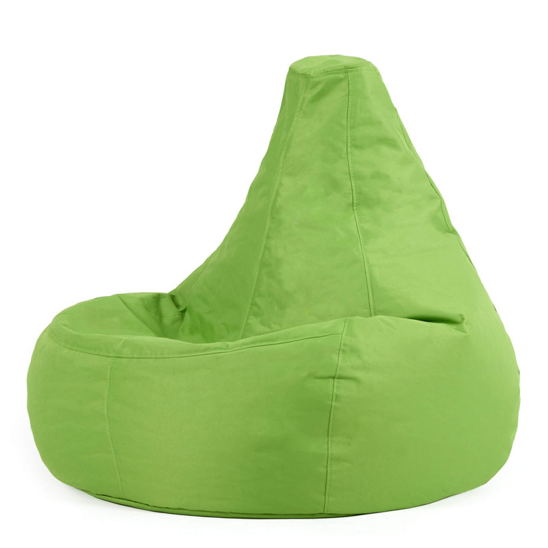 Bean Bag Bazaar Dalton Water-Resistant High Back Recliner Bean Bag, Lime Green