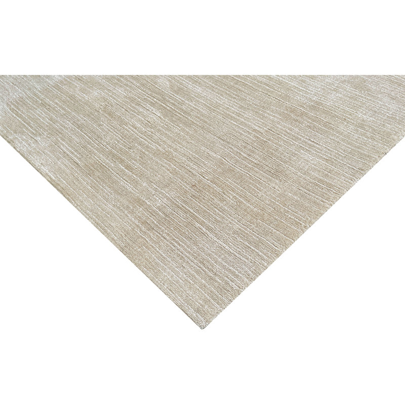 Wool Area Rug in Beige, Rectangle 15' x 30'