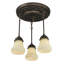 Plafonnier semi-encastré 15" simple bell 3 lumières