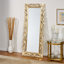 Miroir 1 pièce pleine grandeur 27,5 "x 0,75" x 68 "blanc doré