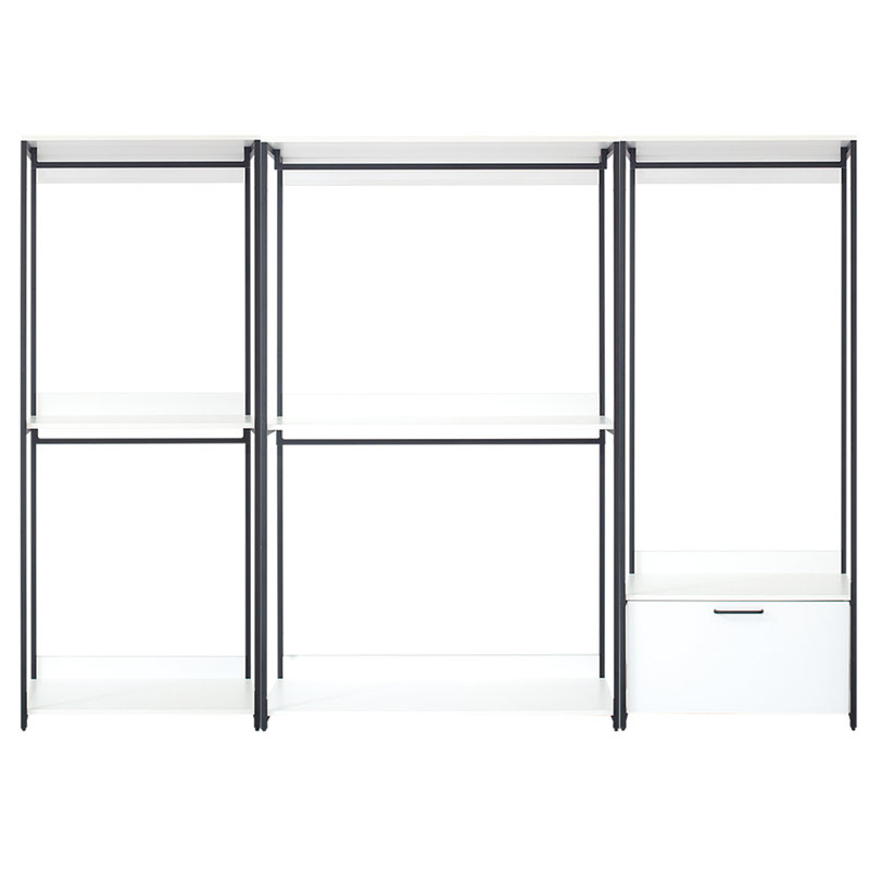 Walk In Closet - Metal Frame, Stain , Extra Deep Drawers For Efficient Storage Freestanding With Frame Drawers, Scratch 2X Thicker