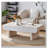 Coffee Table with Grey Wood Texture Tabletop-2127962560