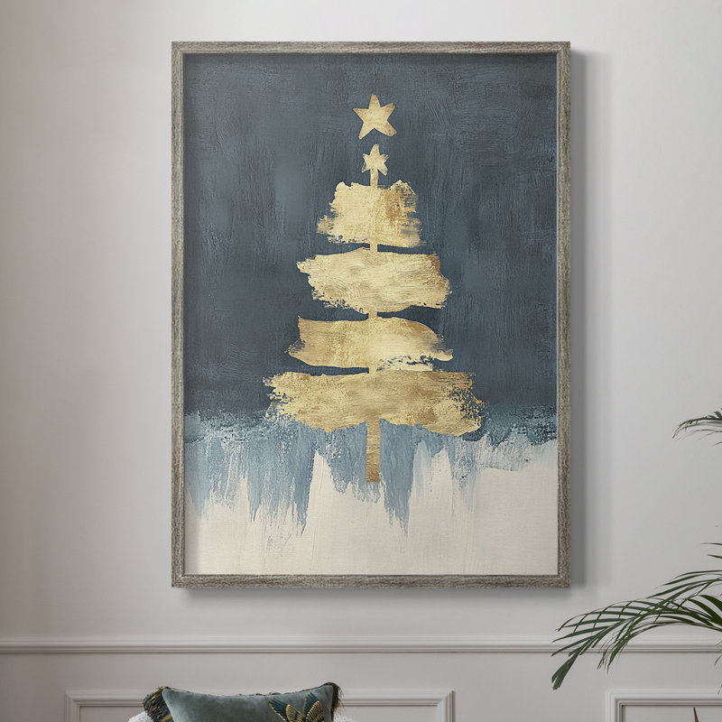 Christmas Holiday Art CXCV Framed Print - Solid Wood, 11" H x 9" W
