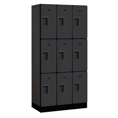 Manufactured Wood 3 - Tier 36'' Gym Locker with Dial / Combination