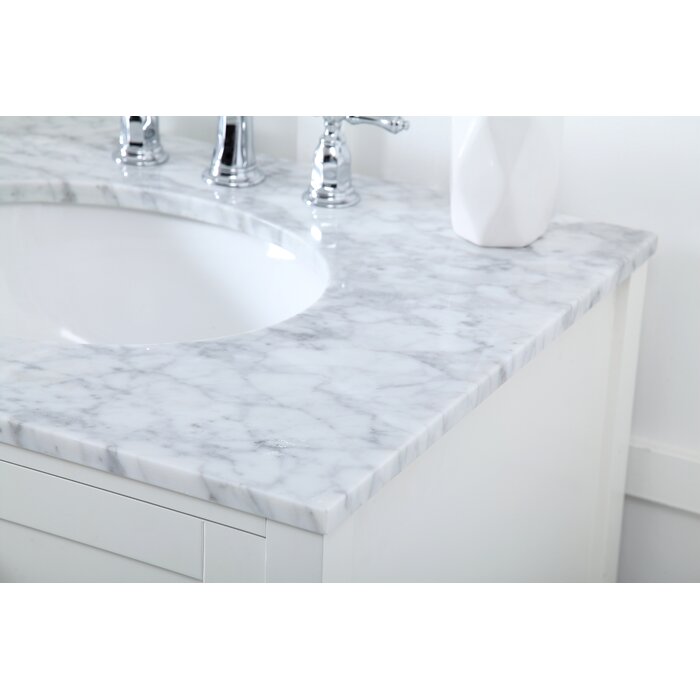 Wade Logan® Bagdai 72'' Double Bathroom Vanity with Engineered Marble ...
