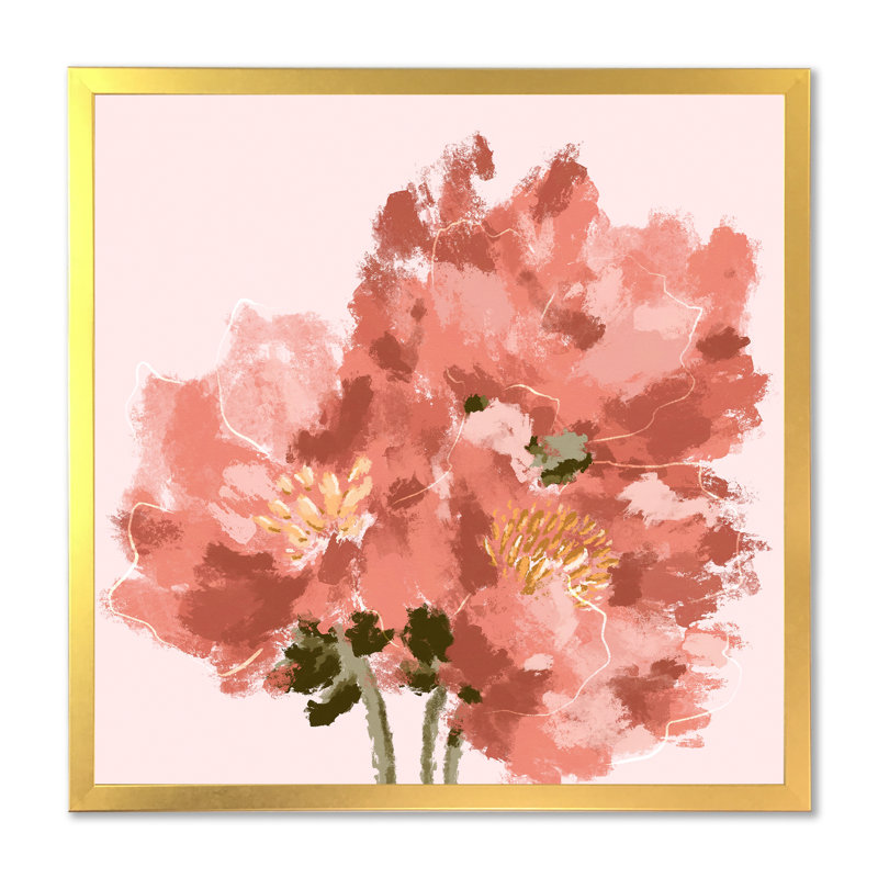 Bouquet de pivoines, fleurs, art mural traditionnel sur toile, H 16 po x l 16 po x P 1 po