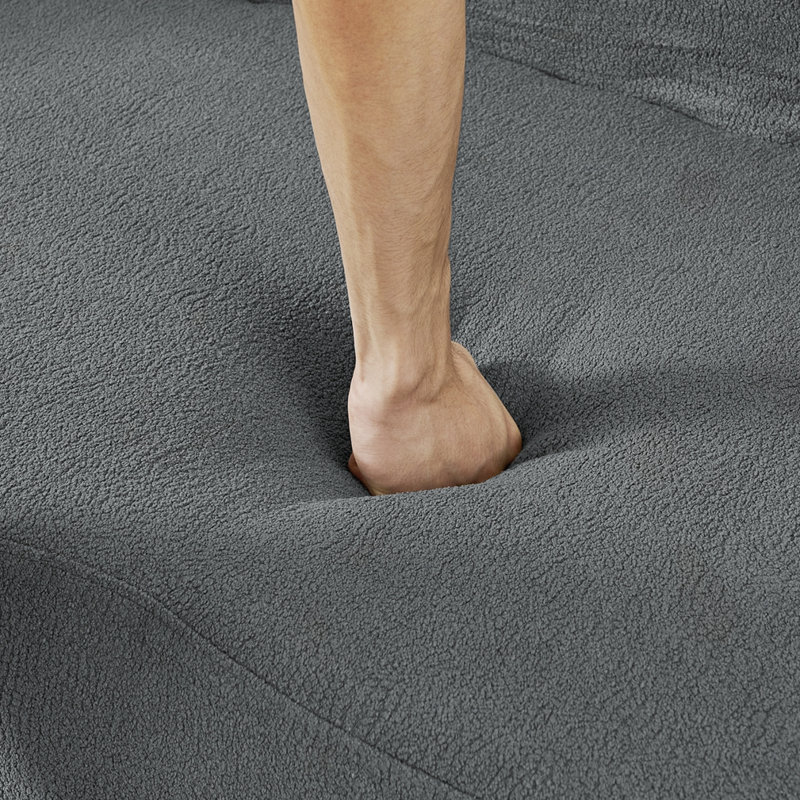 Canapé modulaire modulaire en tissu de laine d'agneau, Gris