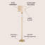 Lampe sur pied 61 po Lares