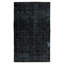 Tapis turc moderne en laine fait à la main de 6 pi x 9,6 pi sur-teint en noir