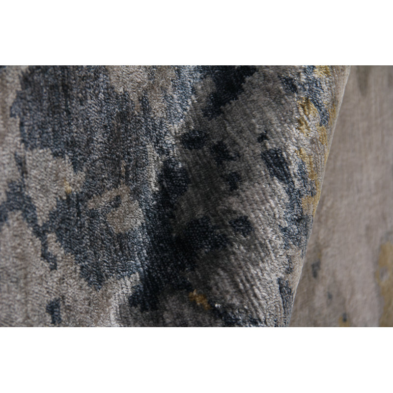 Bamboo Silk Abstract Area Rug, Rectangle 14' x 18'