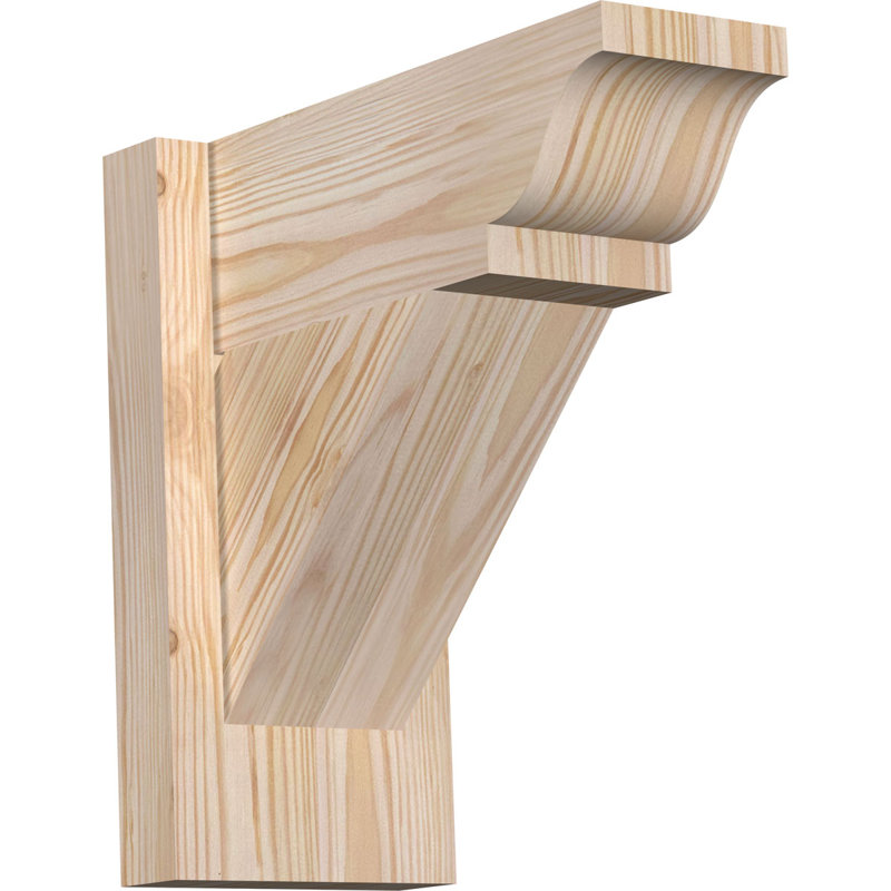 Persienne traditionnelle en bois rustique, Sapin Douglas de 5 1/2 po (lisse), P 12 po x H 12 po
