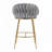 Velvet Upholstered Counter Height Bar Stools-1142915046