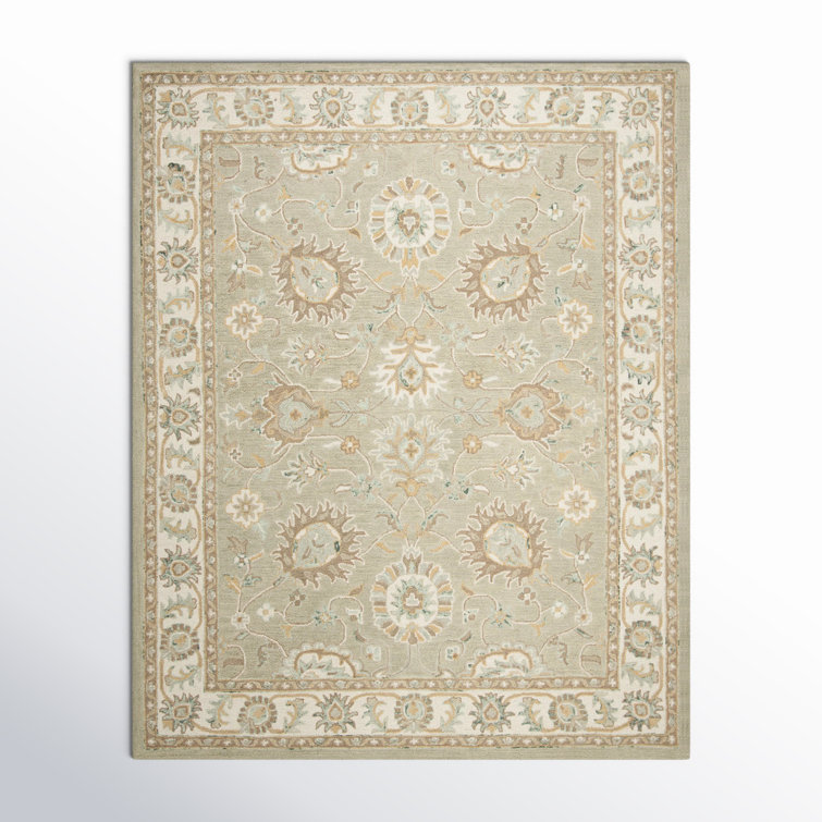 Desmondia Hand Tufted Wool Sage/Ivory Rug