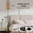 PeeNoke 68.5" Standing Floor Lamp brown seamless wooden zigzag panels planks Grunge old wood herringbone Dimmable Metal Pole Lamp with Linen Lampshade LED Bulb Included