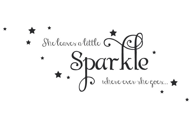 Décalcomanie murale sparkle, H 26 po x l 65 po x P 0,01 po, Noir