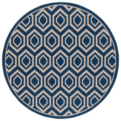 Tapis d'intérieur / extérieur à motif géométrique Deedrick