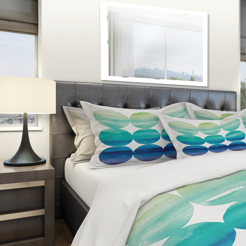 Modern & Contemporary Geometric Shapes Duvet Cover Set, King Duvet Cover + 2 Shams